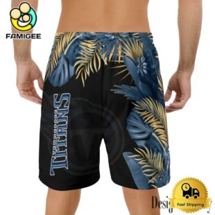 NFL Tennessee Titans Men's Summer Hawaiian Casual Drawstring Shorts
