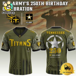 NFL Tennessee Titans US Army 250th Anniversary Parade Football Jersey