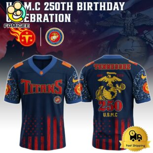NFL Tennessee Titans Us Marine Corps Will Celebrate Its 250th Anniversary Football Jersey