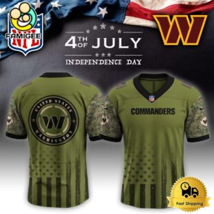 NFL Washington Commanders Happy US Independence Day Football Jersey