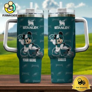 Philadelphia Eagles NFL Mickey Mouse Custom 40oz Stanley Cup Tumbler