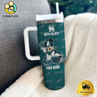 Philadelphia Eagles NFL Mickey Mouse Custom 40oz Stanley Cup Tumbler