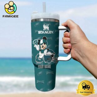 Philadelphia Eagles NFL Mickey Mouse Custom 40oz Stanley Cup Tumbler