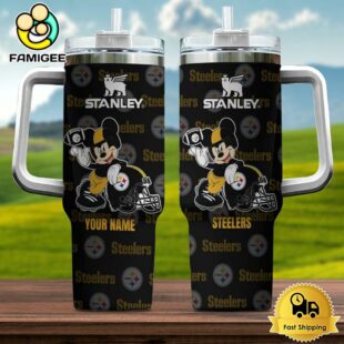 Pittsburgh Steelers NFL Mickey Mouse Custom 40oz Stanley Cup Tumbler