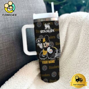 Pittsburgh Steelers NFL Mickey Mouse Custom 40oz Stanley Cup Tumbler