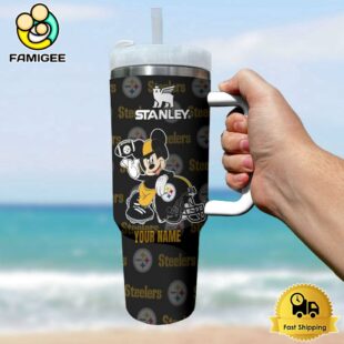 Pittsburgh Steelers NFL Mickey Mouse Custom 40oz Stanley Cup Tumbler