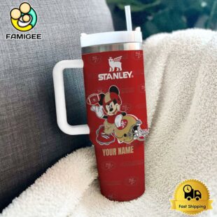 San Francisco9ers NFL Mickey Mouse Custom 40oz Stanley Cup Tumbler