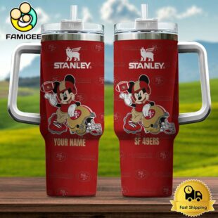 San Francisco9ers NFL Mickey Mouse Custom 40oz Stanley Cup Tumbler