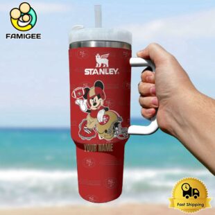 San Francisco9ers NFL Mickey Mouse Custom 40oz Stanley Cup Tumbler