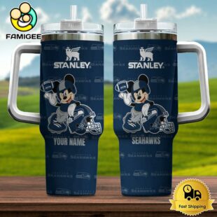 Seattle Seahawks NFL Mickey Mouse Custom 40oz Stanley Cup Tumbler