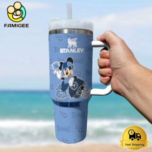 Tennessee Titans NFL Mickey Mouse Custom 40oz Stanley Cup Tumbler