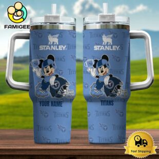 Tennessee Titans NFL Mickey Mouse Custom 40oz Stanley Cup Tumbler