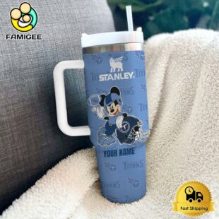 Tennessee Titans NFL Mickey Mouse Custom 40oz Stanley Cup Tumbler