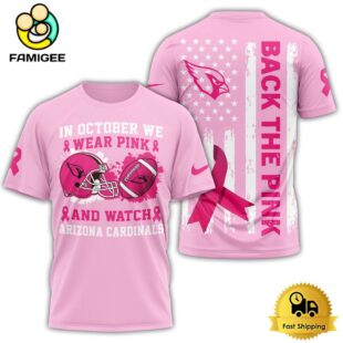 Arizona Cardinals Wear Pink And Watch NFL International Games 2025 T-Shirt