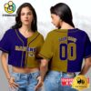 Baltimore Ravens Custom Woman Cropped Baseball Jersey, Football Crop Top