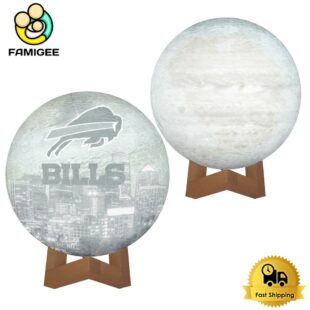 Buffalo Bills City Skyline NFL Logo Design Moon Lamp