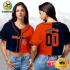 Chicago Bears Custom Woman Cropped Baseball Jersey, Football Crop Top