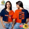 Denver Broncos Custom Woman Cropped Baseball Jersey, Football Crop Top