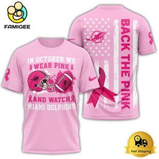 Miami Dolphins Wear Pink And Watch NFL International Games 2025 T-Shirt