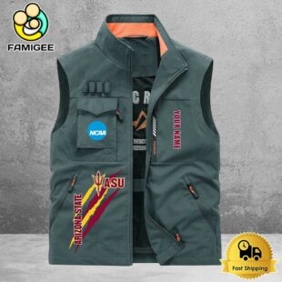NCAA Arizona State Sun Devils Breathable Summer Sleeveless Jacket, Fishing Vest