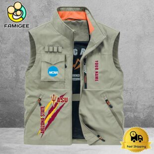 NCAA Arizona State Sun Devils Breathable Summer Sleeveless Jacket, Fishing Vest