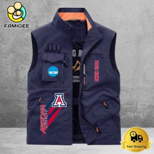 NCAA Arizona Wildcats Breathable Summer Sleeveless Jacket, Fishing Vest