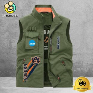 NCAA Auburn Tigers Breathable Summer Sleeveless Jacket, Fishing Vest