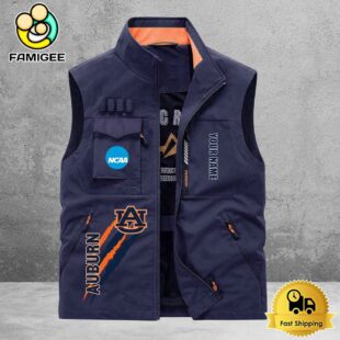 NCAA Auburn Tigers Breathable Summer Sleeveless Jacket, Fishing Vest