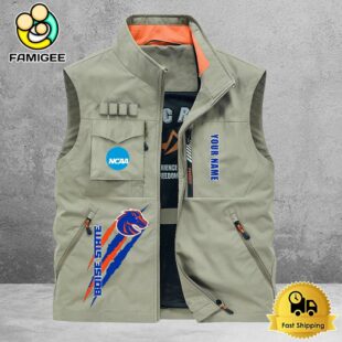 NCAA Boise State Broncos Breathable Summer Sleeveless Jacket, Fishing Vest
