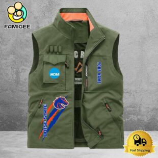 NCAA Boise State Broncos Breathable Summer Sleeveless Jacket, Fishing Vest