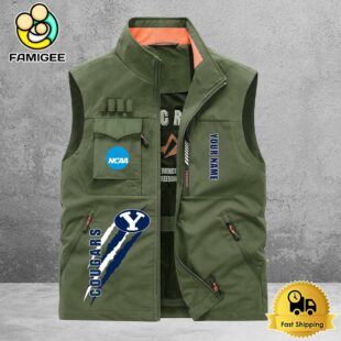 NCAA BYU Cougars Breathable Summer Sleeveless Jacket, Fishing Vest