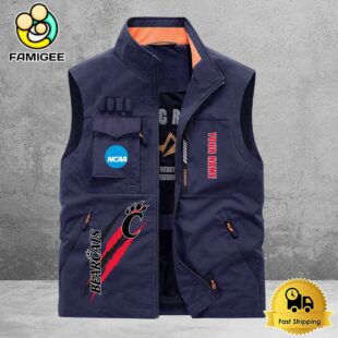 NCAA Cincinnati Bearcats Breathable Summer Sleeveless Jacket, Fishing Vest