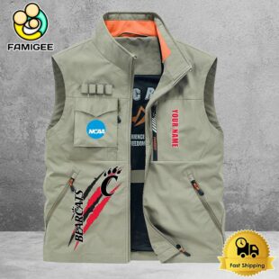 NCAA Cincinnati Bearcats Breathable Summer Sleeveless Jacket, Fishing Vest