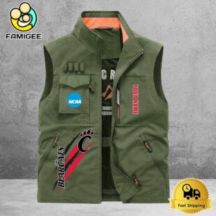 NCAA Cincinnati Bearcats Breathable Summer Sleeveless Jacket, Fishing Vest
