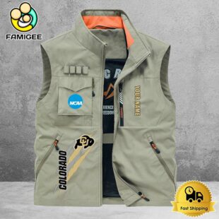 NCAA Colorado Buffaloes Breathable Summer Sleeveless Jacket, Fishing Vest