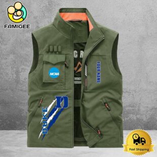 NCAA Duke Blue Devils Breathable Summer Sleeveless Jacket, Fishing Vest