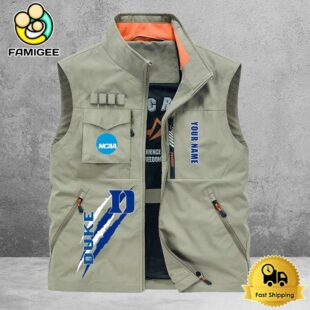 NCAA Duke Blue Devils Breathable Summer Sleeveless Jacket, Fishing Vest