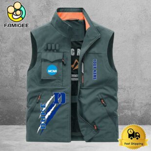 NCAA Duke Blue Devils Breathable Summer Sleeveless Jacket, Fishing Vest
