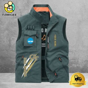 NCAA Georgia Tech Yellow Jackets Breathable Summer Sleeveless Jacket, Fishing Vest