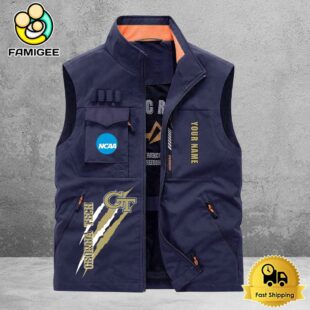 NCAA Georgia Tech Yellow Jackets Breathable Summer Sleeveless Jacket, Fishing Vest