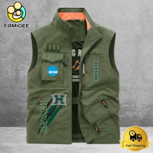 NCAA Hawaii Rainbow Warriors Breathable Summer Sleeveless Jacket, Fishing Vest