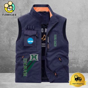 NCAA Hawaii Rainbow Warriors Breathable Summer Sleeveless Jacket, Fishing Vest