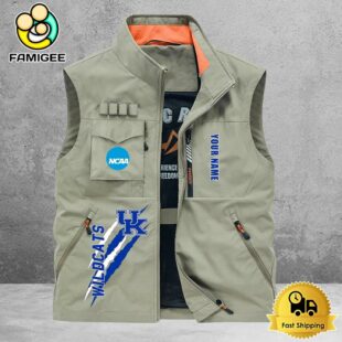NCAA Kentucky Wildcats Breathable Summer Sleeveless Jacket, Fishing Vest