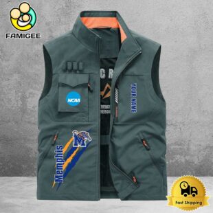 NCAA Memphis Tigers Breathable Summer Sleeveless Jacket, Fishing Vest