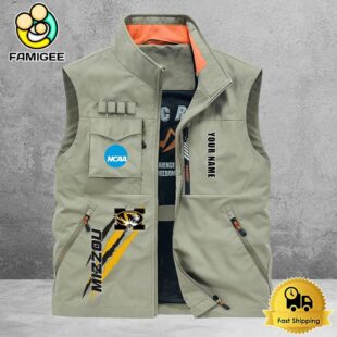 NCAA Missouri Tigers Breathable Summer Sleeveless Jacket, Fishing Vest