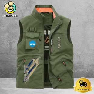 NCAA Navy Midshipmen Breathable Summer Sleeveless Jacket, Fishing Vest
