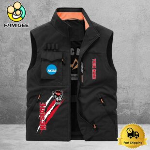 NCAA NC State Wolfpack Breathable Summer Sleeveless Jacket, Fishing Vest