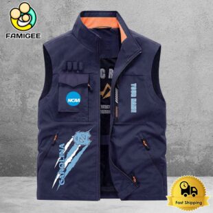 NCAA North Carolina Tar Heels Breathable Summer Sleeveless Jacket, Fishing Vest