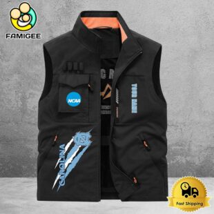 NCAA North Carolina Tar Heels Breathable Summer Sleeveless Jacket, Fishing Vest