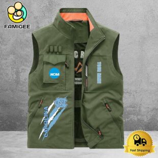 NCAA North Carolina Tar Heels Breathable Summer Sleeveless Jacket, Fishing Vest